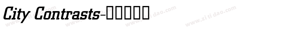 City Contrasts字体转换